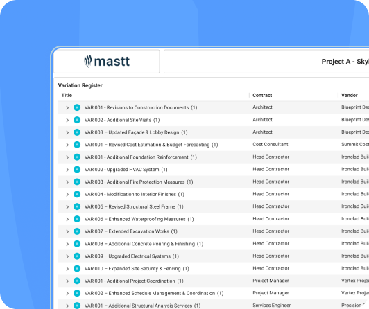 Variation Register